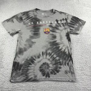 FC Barcelona Shirt Mens Medium Gray Tie‎ Dye Black Performance Stretch Mexico